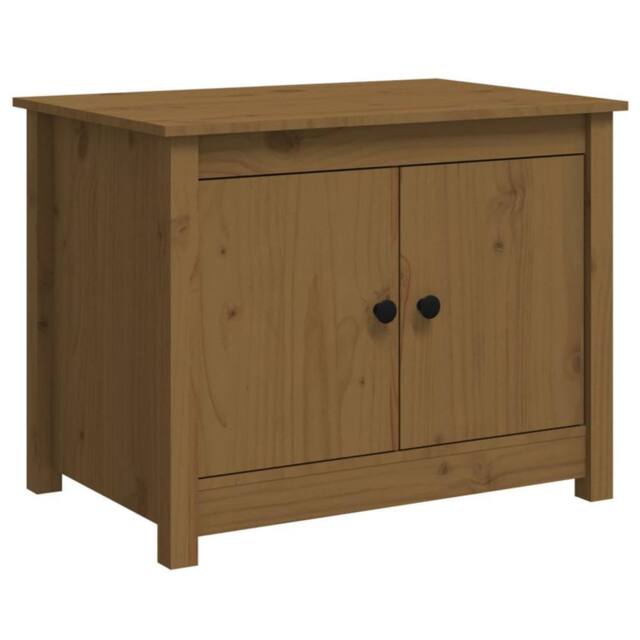 Berkfield Home Coffee Table Honey Brown 71x49x55 cm Solid Wood Pine - Size: 71 x 49 x 55 cm - image 1