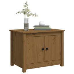 Berkfield Home Coffee Table Honey Brown 71x49x55 cm Solid Wood Pine - Size: 71 x 49 x 55 cm - thumbnail 4