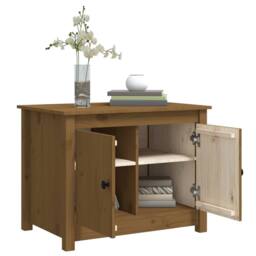 Berkfield Home Coffee Table Honey Brown 71x49x55 cm Solid Wood Pine - Size: 71 x 49 x 55 cm - thumbnail 5