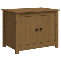 Berkfield Home Coffee Table Honey Brown 71x49x55 cm Solid Wood Pine - Size: 71 x 49 x 55 cm - thumbnail 1