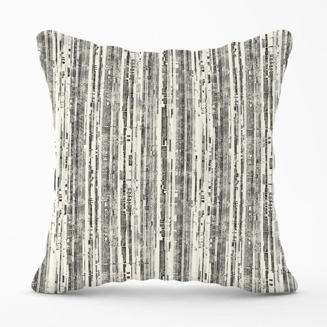 Warren Reed - Designer Washed Out Canvas Pattern Outdoor Cushion in Grey - Size: 60 cm x 60 cm - image 1