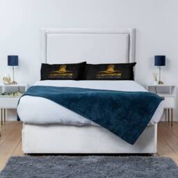 UK Bed Furniture Ascot Divan Bed Base with 26 Inch Headboard - No Storage in White - Size: Single - thumbnail 1