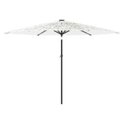 Berkfield Home Durable Garden Parasol with Steel Pole White 288x288x225 cm - Size: 288 x 288 x 225 cm - thumbnail 5