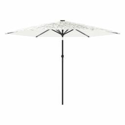 Berkfield Home Durable Garden Parasol with Steel Pole White 288x288x225 cm - Size: 288 x 288 x 225 cm - thumbnail 4