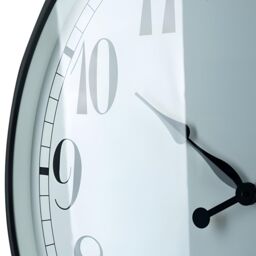 Primrose Outdoor Garden Clock With Thermometer & Metal Casing Black Big Time 90cm - thumbnail 4
