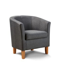 Home Source Bedford Small Padded Occasional Accent Tub Chair in Dark Grey - thumbnail 5