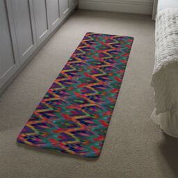 Benjamin Tate Design Abstract Ethnic Ikat Pattern Runner Rug in Natural - Size: 67 cm x 230 cm - thumbnail 4