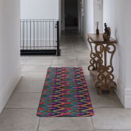Benjamin Tate Design Abstract Ethnic Ikat Pattern Runner Rug in Natural - Size: 67 cm x 230 cm - thumbnail 3