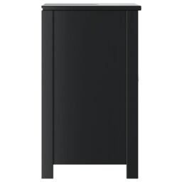 Berkfield Home Bathroom Sink Cabinet BERG Black 60x34x59 cm Solid Wood Pine - Size: 60 x 34 x 59 cm - thumbnail 5