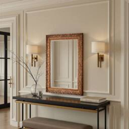 Yearn Mirrors Carved Framed Bevelled Mirror Gold 118x92.5cm - Size: 118x92.5 cm - thumbnail 4