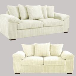 Snugg Furniture UK Limited Amalfi Jumbo Cord 3 Seater Sofa in Cream - thumbnail 2