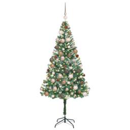 Berkfield Home Artificial Christmas Tree with Stand Green 180 cm PVC & Steel - thumbnail 3