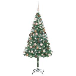 Berkfield Home Artificial Christmas Tree with Stand Green 180 cm PVC & Steel - thumbnail 4