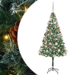 Berkfield Home Artificial Christmas Tree with Stand Green 180 cm PVC & Steel - thumbnail 2