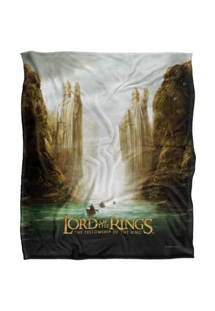 Lord of the Rings The Blanket, 152x127 cm Argonath Poster Silky Touch Super Soft Throw Blanket in White - image 1