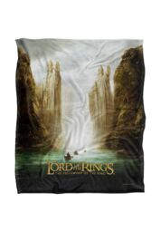 Lord of the Rings The Blanket, 152x127 cm Argonath Poster Silky Touch Super Soft Throw Blanket in White - thumbnail 1