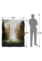 Lord of the Rings The Blanket, 152x127 cm Argonath Poster Silky Touch Super Soft Throw Blanket in White - thumbnail 5