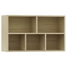 Berkfield Home Book Cabinet/Sideboard Sonoma Oak 50x25x80 cm Engineered Wood in Light Brown - Size: 50 x 25 x 80 cm - thumbnail 8