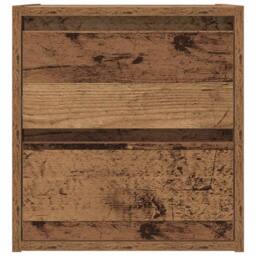 Berkfield Home Durable Wall-mounted Bedside Cabinet Old Wood 38x34x40 cm in Brown - Size: 38 x 34 x 40 cm - thumbnail 6