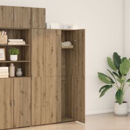 Berkfield Home Highboard Artisan Oak 70x42.5x185 cm Engineered Wood in Brown - thumbnail 4