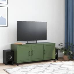 Berkfield Home TV Cabinet Olive Green 100.5x39x43.5 cm Steel
