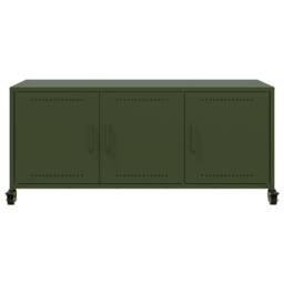 Berkfield Home TV Cabinet Olive Green 100.5x39x43.5 cm Steel - thumbnail 6