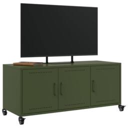 Berkfield Home TV Cabinet Olive Green 100.5x39x43.5 cm Steel - thumbnail 5