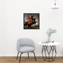 "Artery8 Wall Art Print Portrait King William III England Painting Square Framed Picture 16X16 Inch in Black - Size: W16"" x H16""" - thumbnail 2