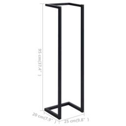 Berkfield Home Towel Rack Black 25x20x95 cm Iron - Size: 25 x 20 x 95 cm - thumbnail 7