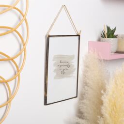 "Nicola Spring 5x Hanging Metal Photo Frames - 8"" x 10"" - Picture Frame Wall Mounted Frame with Rope in Black" - thumbnail 6