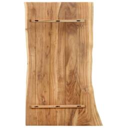 Berkfield Home Table Top Solid Acacia Wood 100x(50-60)x2.5 cm in Brown - thumbnail 1