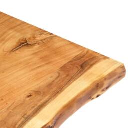 Berkfield Home Table Top Solid Acacia Wood 100x(50-60)x2.5 cm in Brown - thumbnail 3