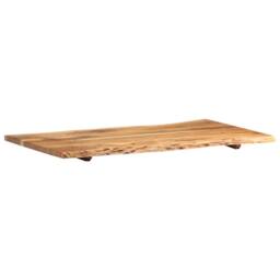 Berkfield Home Table Top Solid Acacia Wood 100x(50-60)x2.5 cm in Brown - thumbnail 5