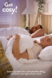 Slumberdown Cosy Nights 10.5 Tog All Year Round Duvet in White - Size: King - thumbnail 2