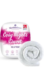 Slumberdown Cosy Nights 10.5 Tog All Year Round Duvet in White - Size: King - thumbnail 1