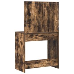Berkfield Home Dressing Table with LED Lights Smoked Oak 78.5x41x135 cm in Brown - thumbnail 7