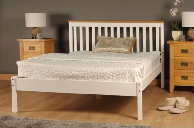 Comfy Living Ltd Low Footend Wooden Bed Frame in White - Size: Single - image 1
