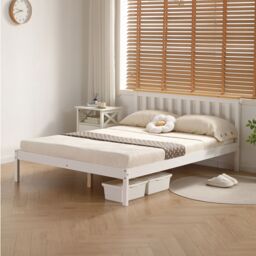 Comfy Living Ltd Low Footend Wooden Bed Frame in White - Size: Single - thumbnail 5