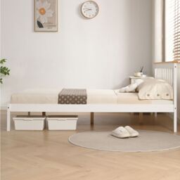 Comfy Living Ltd Low Footend Wooden Bed Frame in White - Size: Single - thumbnail 6
