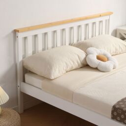 Comfy Living Ltd Low Footend Wooden Bed Frame in White - Size: Single - thumbnail 3