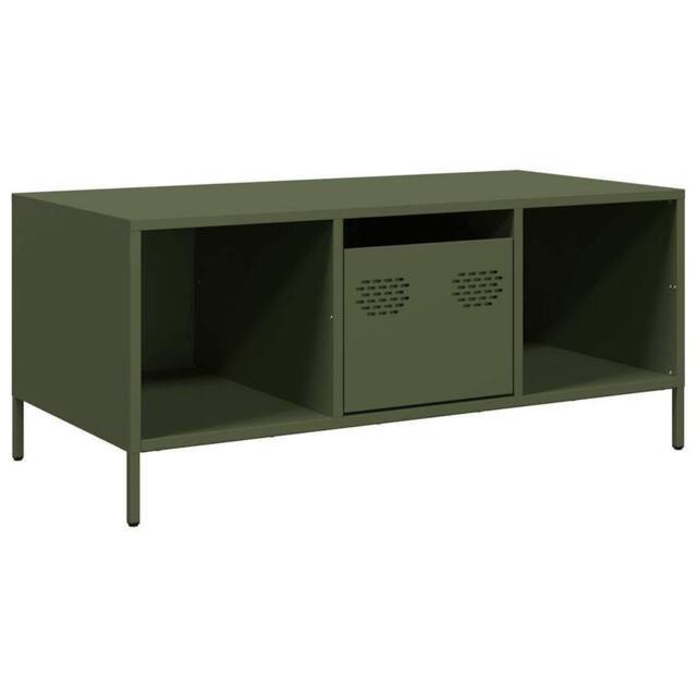 Berkfield Home Coffee Table Olive Green 101.5x50x43.5 cm Cold-rolled Steel - image 1