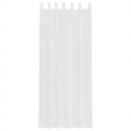 Berkfield Home Voile Curtains with Loops 2 pcs White 140x260 cm - thumbnail 4