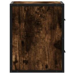 Berkfield Home Wall-mounted Bedside Cabinets 2 pcs Smoked Oak 40x31x39.5 cm in Brown - thumbnail 7