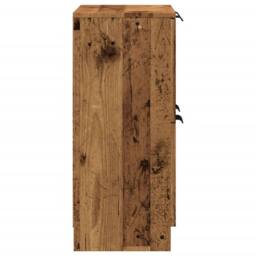 Berkfield Home Sideboard Old Wood 60x30x70 cm Engineered Wood in Brown - Size: 60 x 30 x 70 cm - thumbnail 5