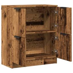Berkfield Home Sideboard Old Wood 60x30x70 cm Engineered Wood in Brown - Size: 60 x 30 x 70 cm - thumbnail 7