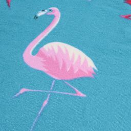 OHS Flamingo Towel Bath Quick Dry Summer Travel Microfibre Absorbent Swim in Bright Blue - thumbnail 3