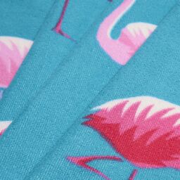 OHS Flamingo Towel Bath Quick Dry Summer Travel Microfibre Absorbent Swim in Bright Blue - thumbnail 4