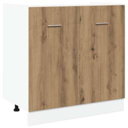 Berkfield Home Sink Bottom Cabinet Lyon Artisan Oak 80x46x81.5 cm Engineered Wood in Brown - thumbnail 3