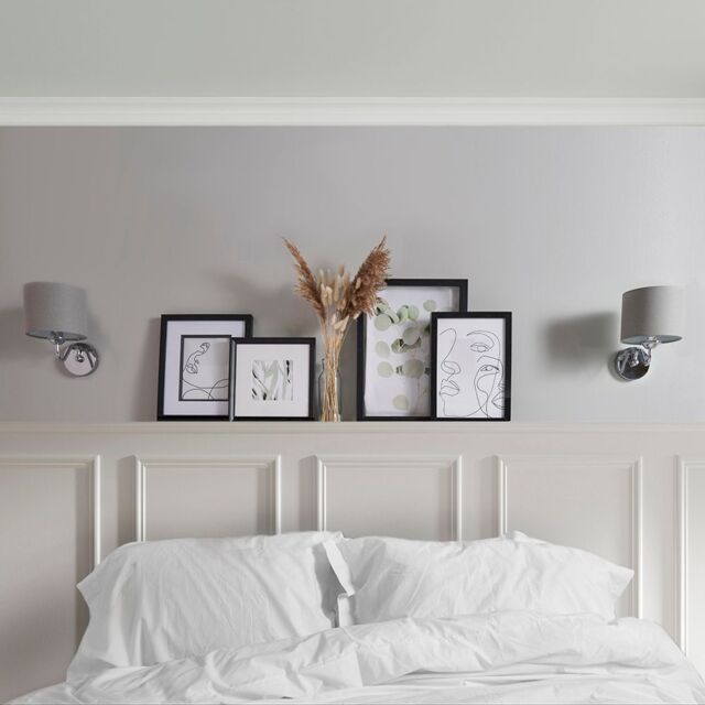 ValueLights Rocha Pair of Silver Indoor Wall Lights - image 1