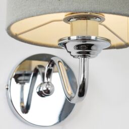 ValueLights Rocha Pair of Silver Indoor Wall Lights - thumbnail 4